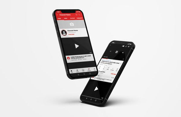 Free Youtube On Mobile Phone Mockup Psd