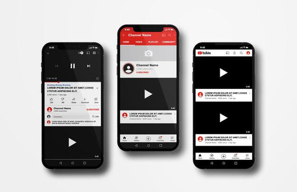 Free Youtube On Mobile Phone Mockup Psd