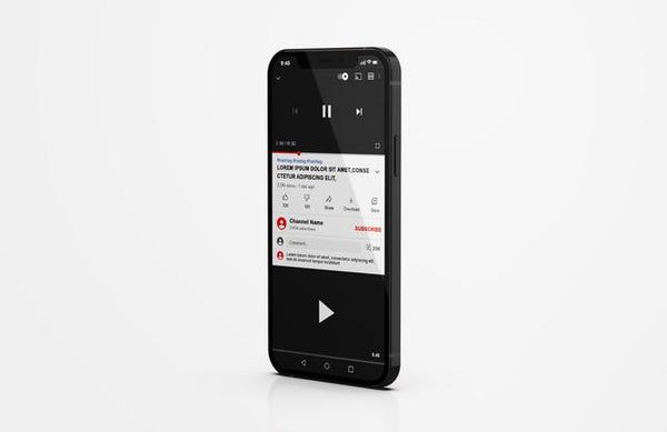 Free Youtube On Mobile Phone Mockup Psd